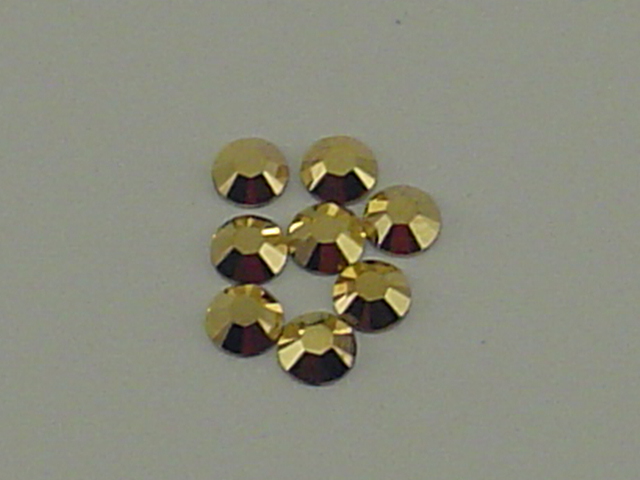 12 pcs. 34ss AURUM (24 Karat Gold Leaf) HOTFIX European Rhinestones